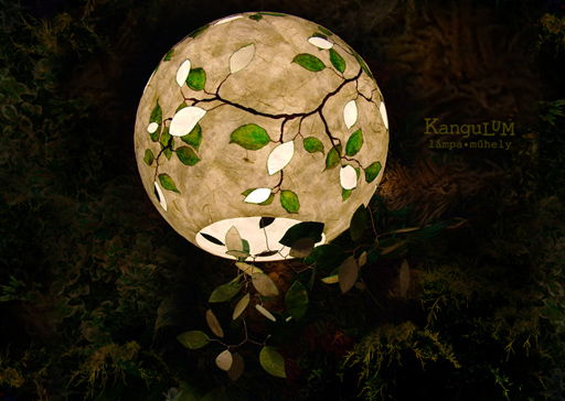 green leaflamp lamp design by KanguLUM studio