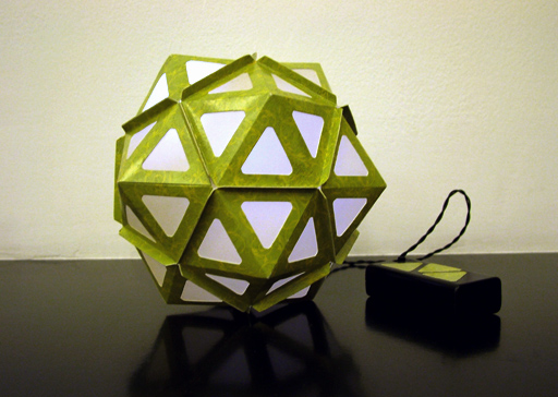 Pentakis Dodecahedron lamp design by KanguLUM